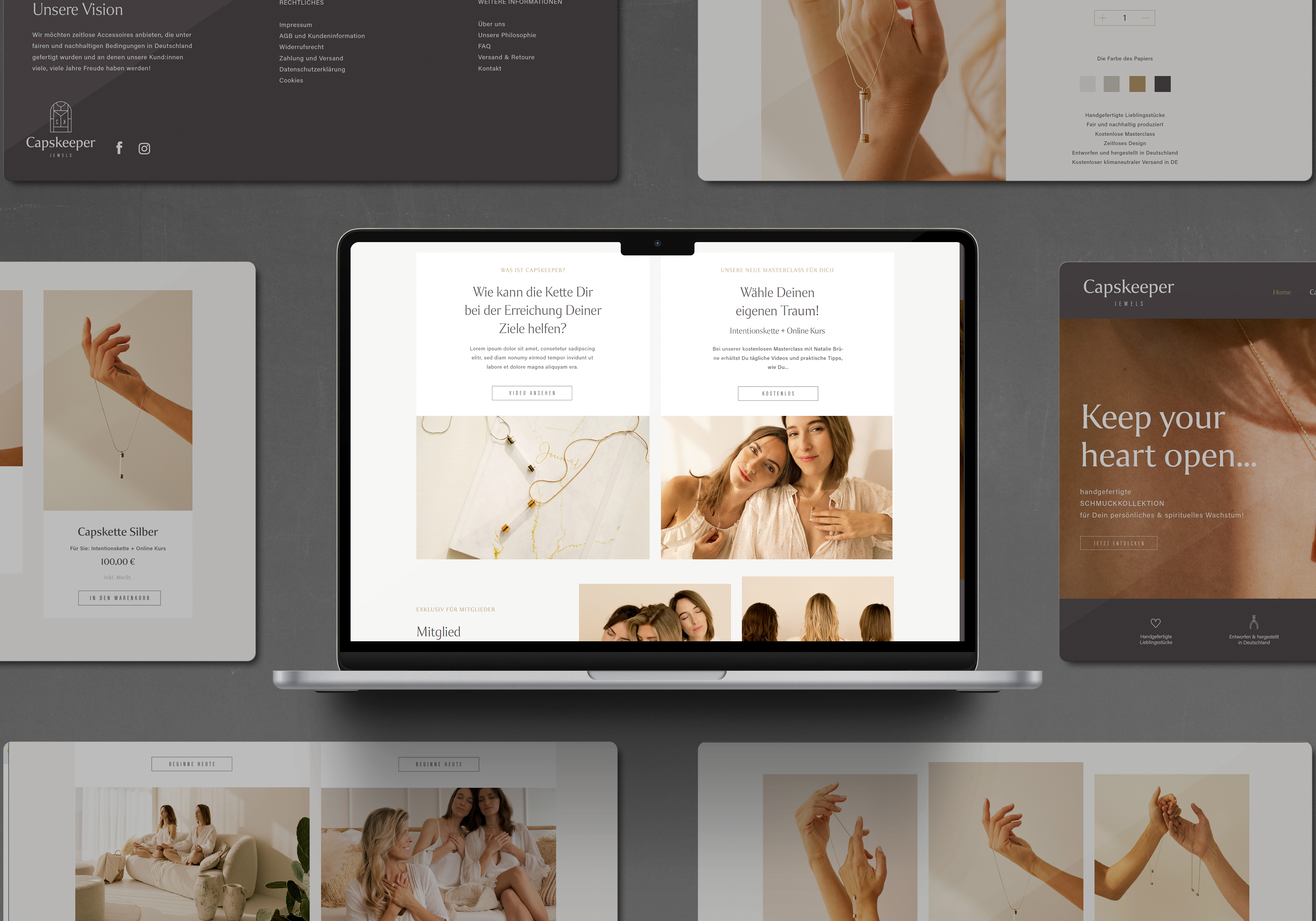 Ausschnitt Capskeeper Webseite